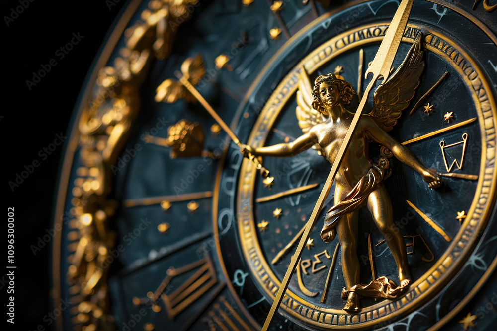 Astrological composition with zodiac circle in signs and symbols Astrological composition with zodiac circle in signs and symbols