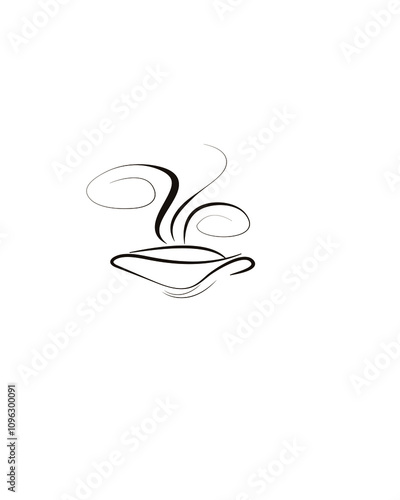 Coffee Elements Line Art Designs photo