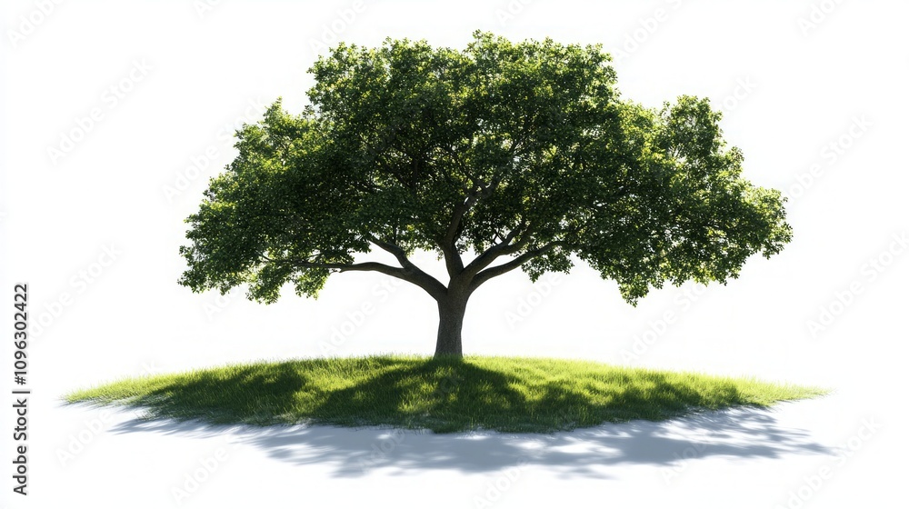 Majestic Tree on a Grassy Mound Majestic Tree on a Grassy Mound
