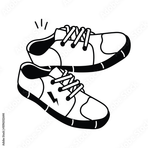 Ready to use icon of sneakers in modern style