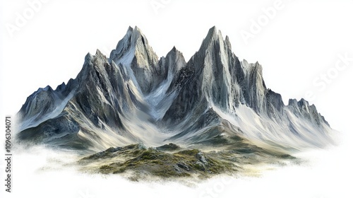 Majestic Mountain Range Landscape Painting