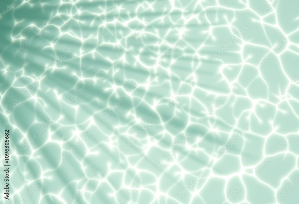 Obraz premium water texture in the palm leafs shadow