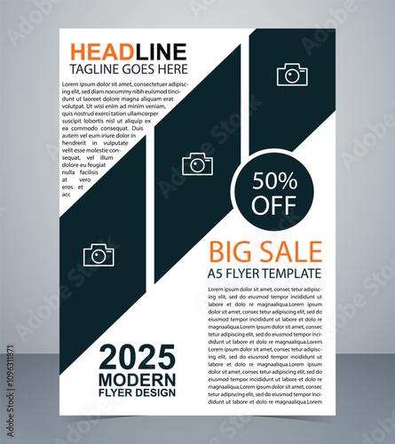 Brochure design, cover modern layout, annual report, poster, flyer in A4