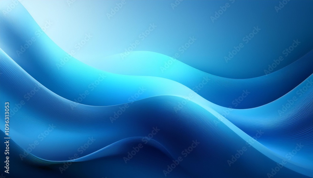 Fototapeta premium blue gradient abstract background with soft glowing light texture