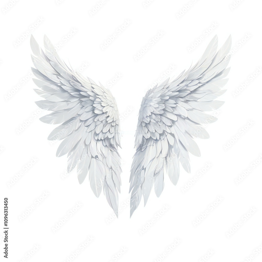 wing on white background wing on white background