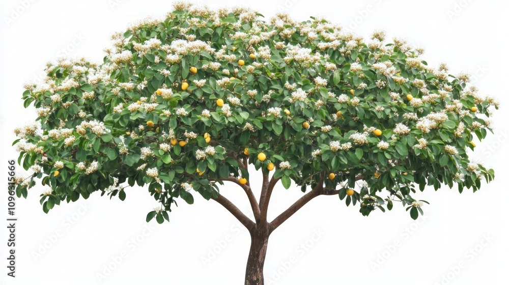 Fototapeta premium Majestic Flowering Tree with Fruits