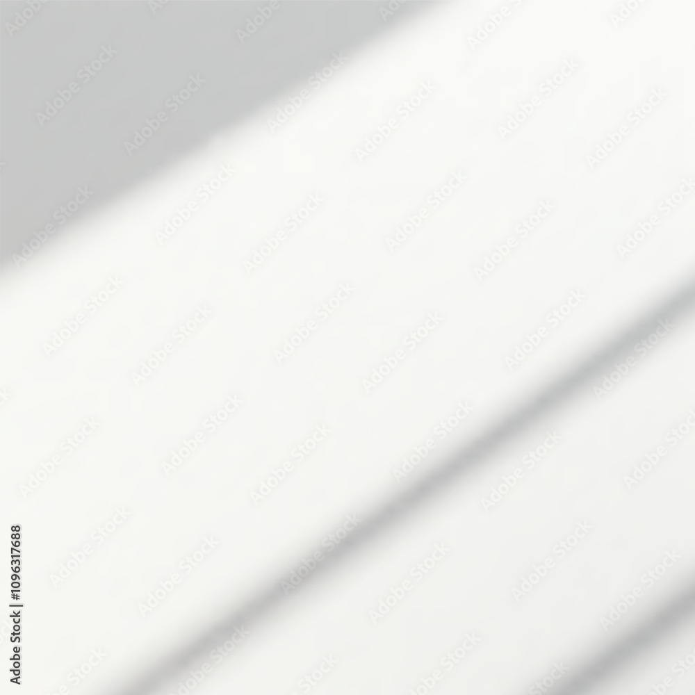 Shadow overlay effect. Window soft light realistic mockup. Vector grey room backdrop Shadow overlay effect. Window soft light realistic mockup. Vector grey room backdrop