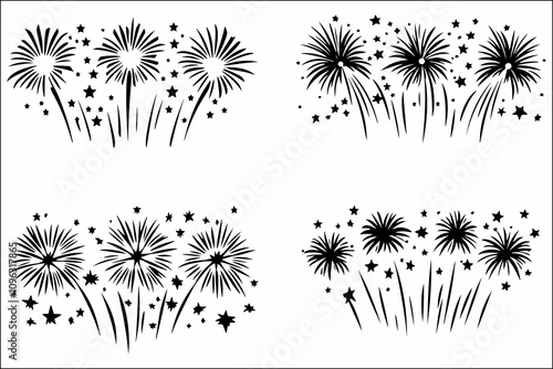 Firework Cartoon Vector Illustration