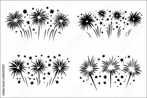 Firework Cartoon Vector Illustration