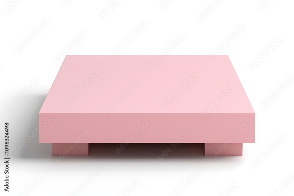 Minimalist Pink Table with Simple Geometry Minimalist Pink Table with Simple Geometry