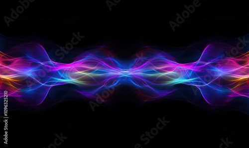 Abstract background with plasma dimensional patterns on dark membrane