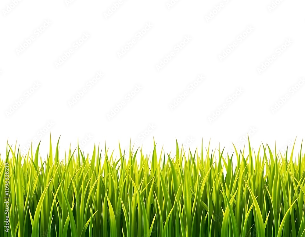 Obraz premium green grass isolated on white background