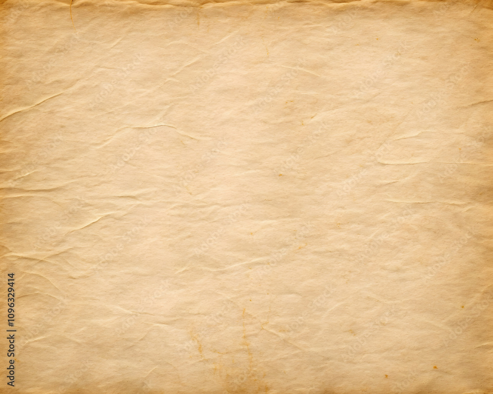 Obraz premium Old textured rice paper background with subtle creases and warm tones, perfect for vintage designs or artistic projects