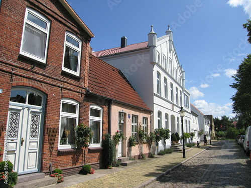 Altstadt der Holländerstadt Friedrichstadt in Norddeutschland