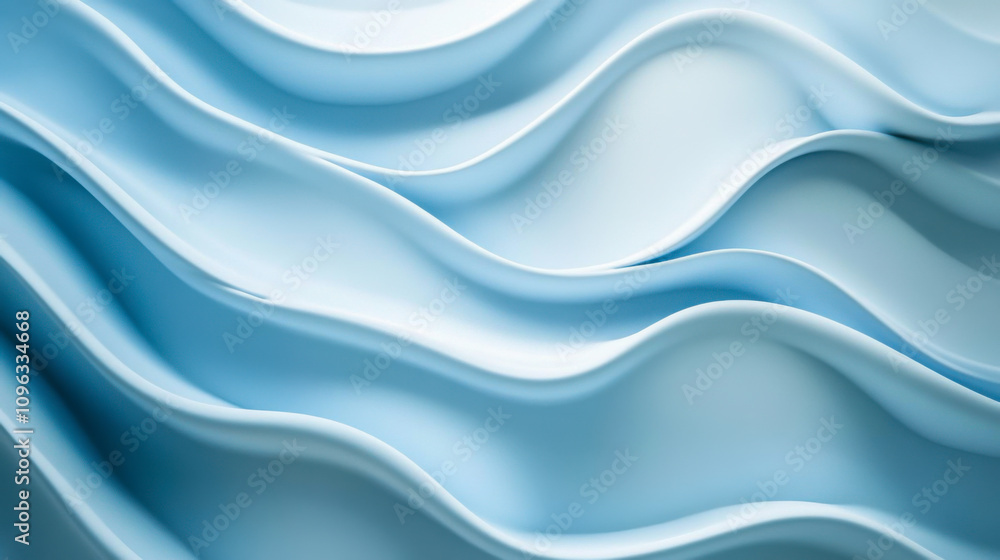 Soft waves of blue fabric create a tranquil flow, capturing movement and texture in an abstract design, perfect for calming decor Soft waves of blue fabric create a tranquil flow, capturing movement and texture in an abstract design, perfect for calming decor