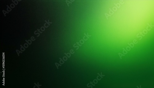 Abstract background, Android green and black gradient background with light leak and grainy texture.