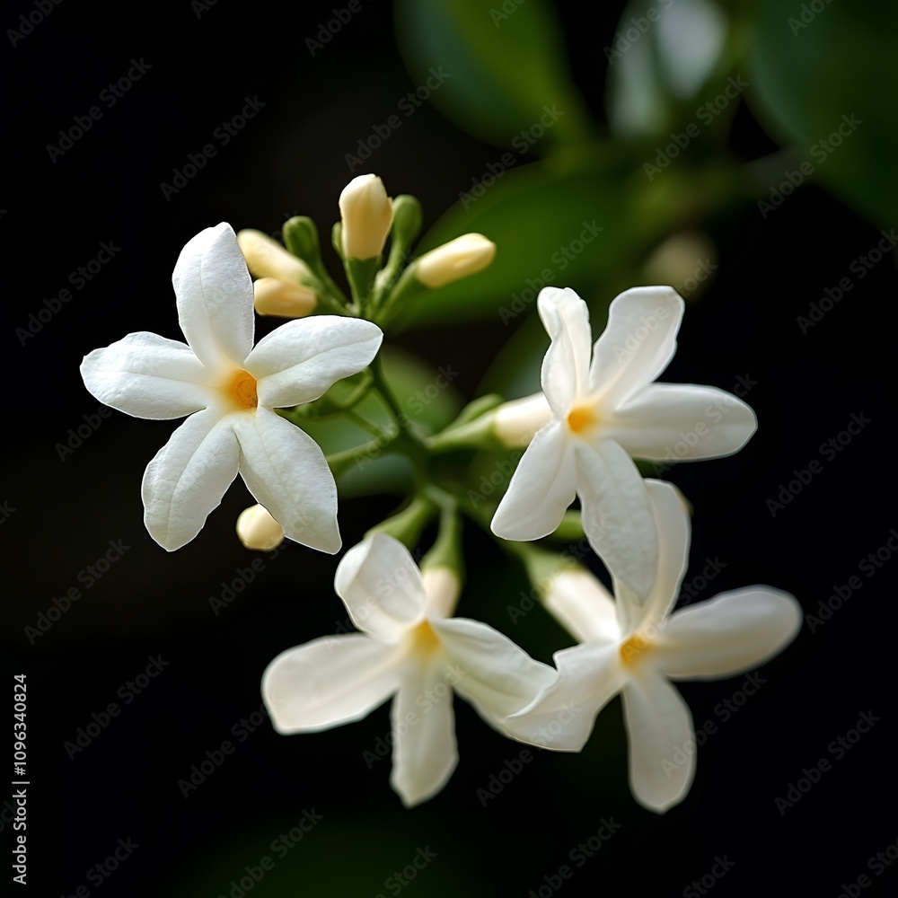 White Jasmine Flowers in Soft Focus White Jasmine Flowers in Soft Focus