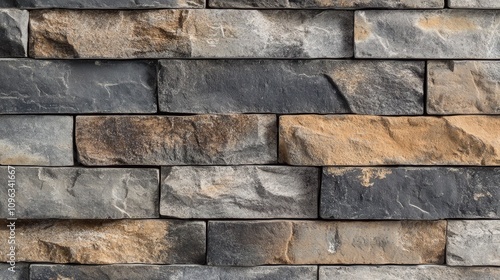 A rustic gray brick wall with rich textures, ideal for industrial-themed designs or vintage-inspired products.