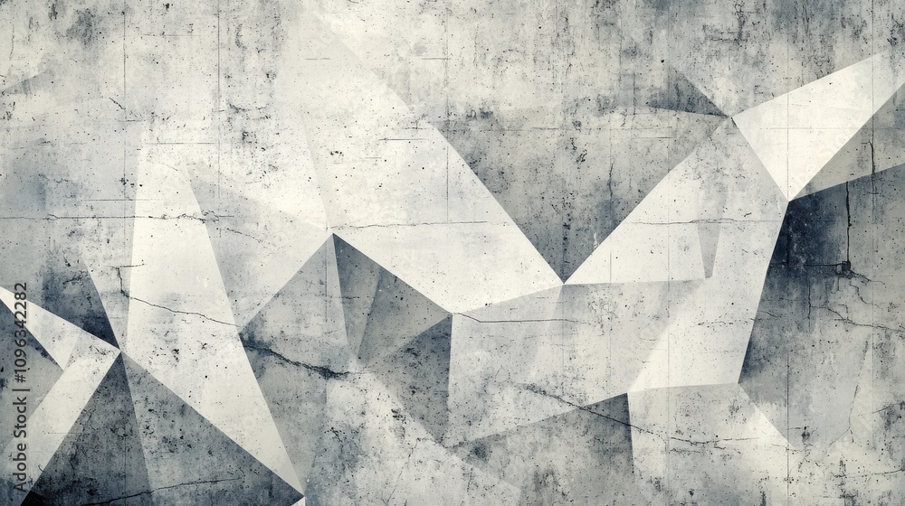 Abstract geometric gray and white pattern with a textured concrete look. Abstract geometric gray and white pattern with a textured concrete look.