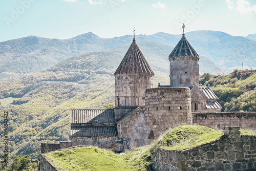 Armenia Tatev Monastery. One of the oldest and historical Armenian church in Caucasus photo