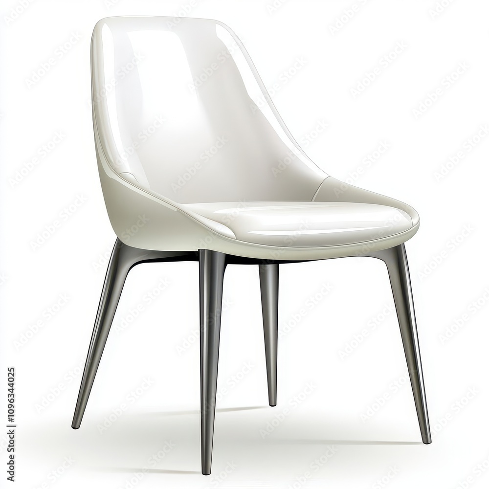 a modern chair clipart, clean lines, sleek design, isolated on white background a modern chair clipart, clean lines, sleek design, isolated on white background