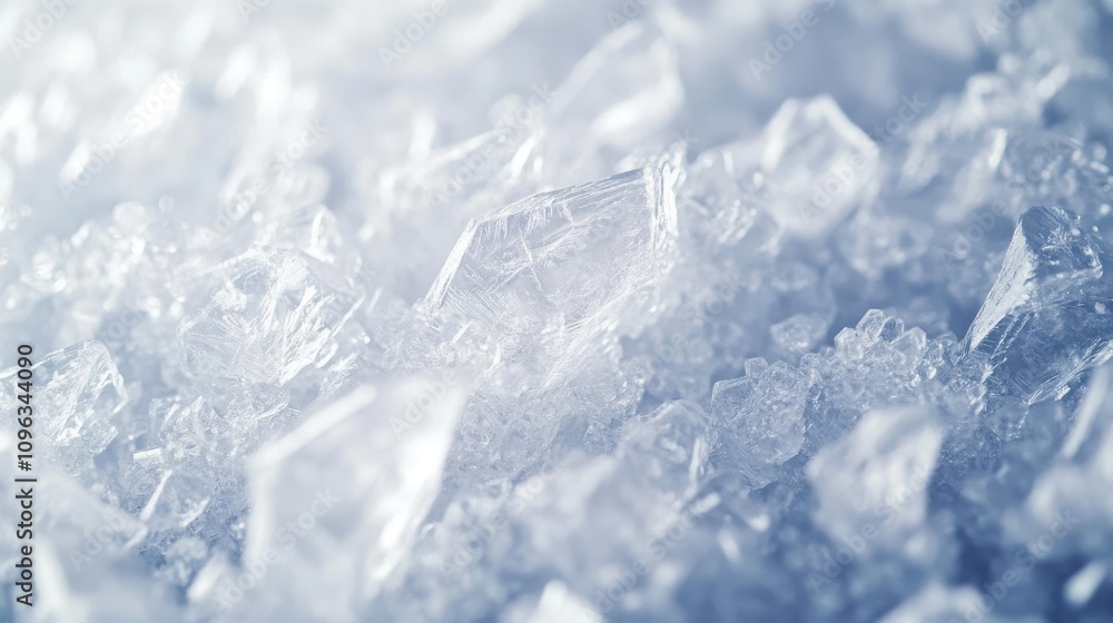 A close-up view of sparkling ice crystals, showcasing their intricate shapes and frosty textures. A close-up view of sparkling ice crystals, showcasing their intricate shapes and frosty textures.