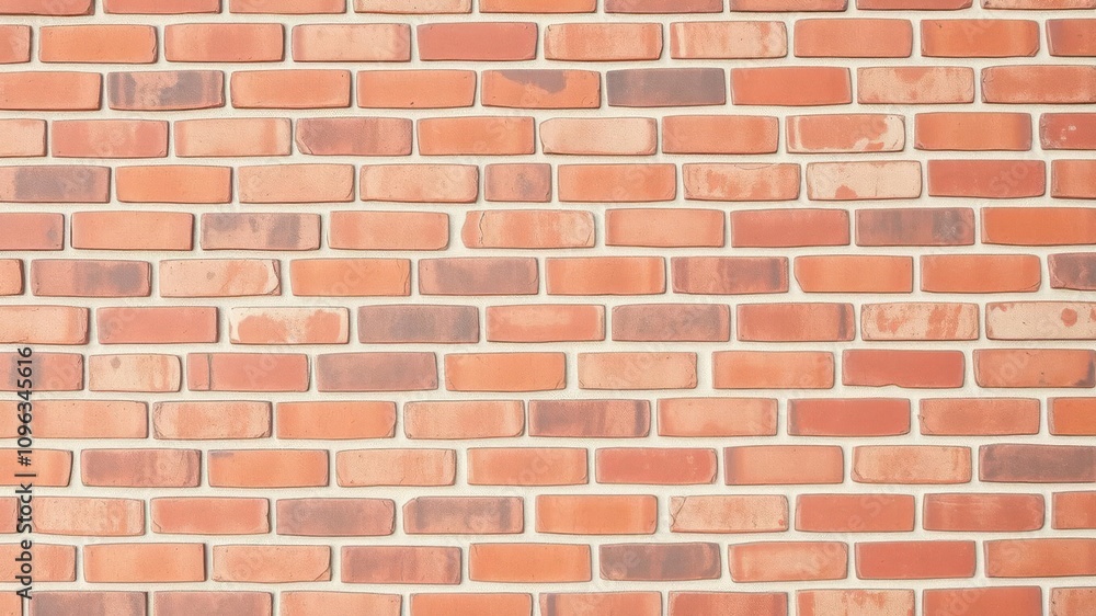Textured red brick wall pattern with rough surface and natural variations, building Textured red brick wall pattern with rough surface and natural variations, building