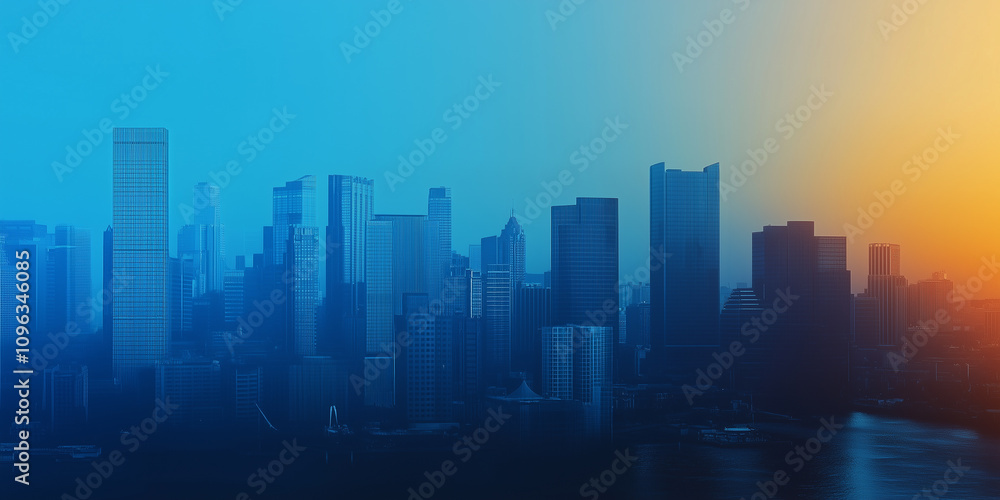 Fototapeta premium City Skyline at Dusk