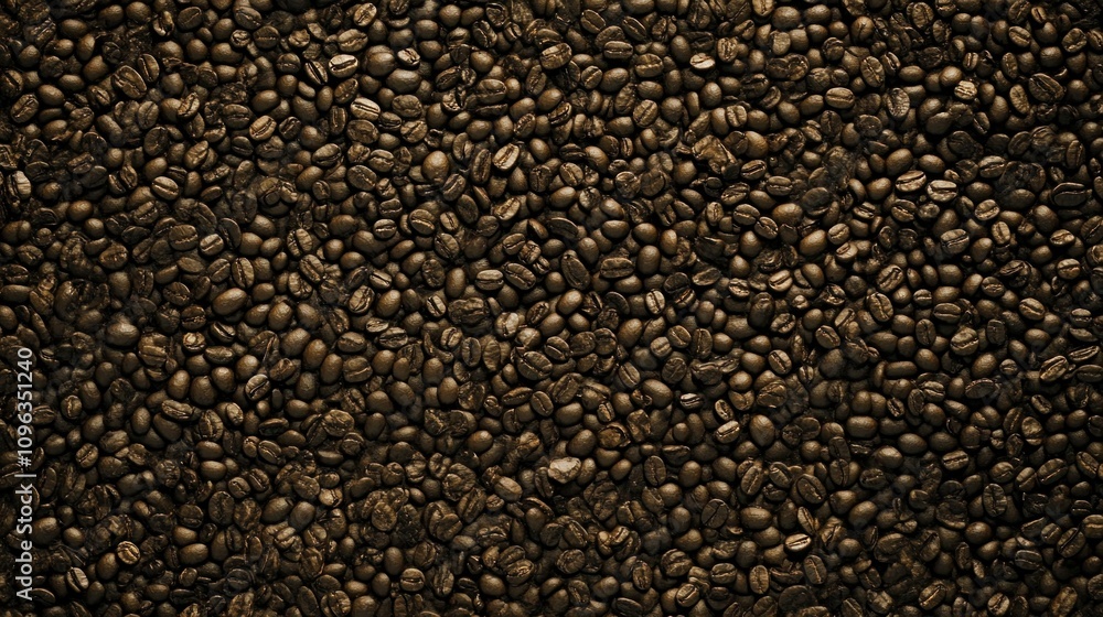 Close-Up of Textured Coffee Beans Background Close-Up of Textured Coffee Beans Background