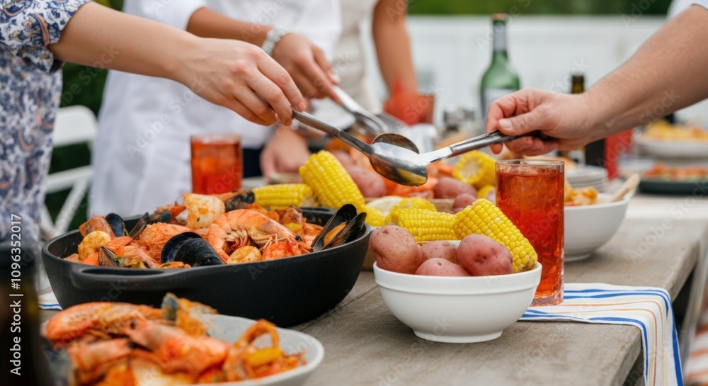 Seafood Boil Feast: Sharing a Delicious Meal Seafood Boil Feast: Sharing a Delicious Meal
