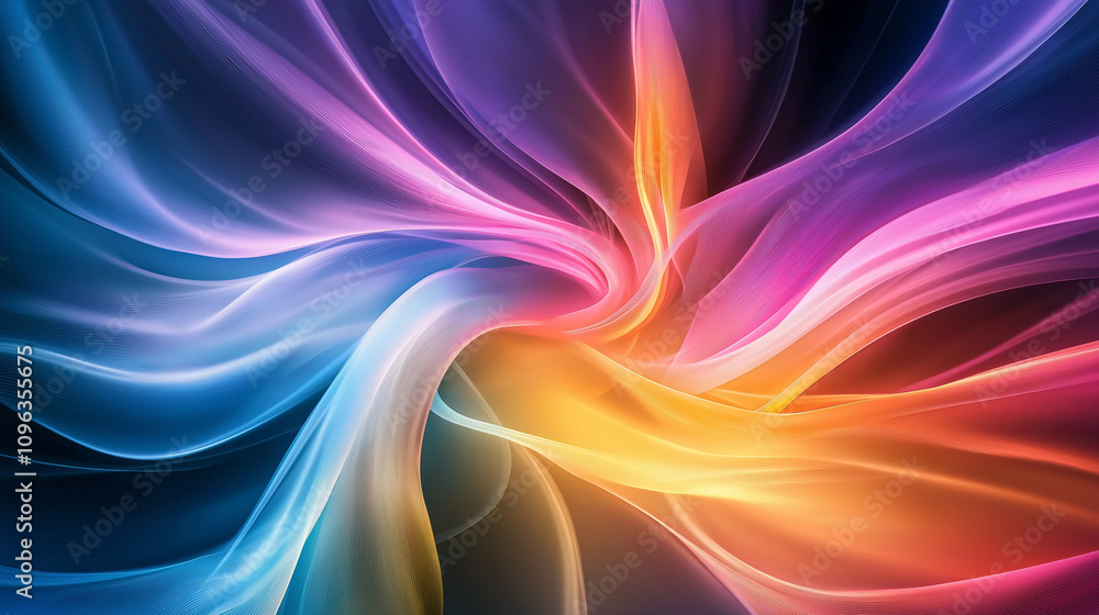 A vibrant vortex of energy, swirling with the colors of the aurora borealis A vibrant vortex of energy, swirling with the colors of the aurora borealis