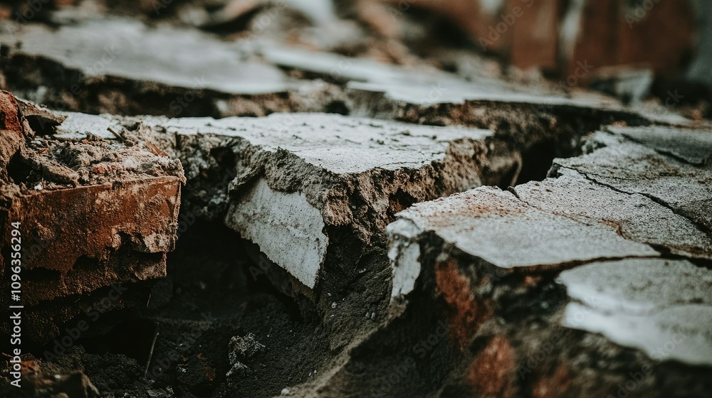 Close-up of a crumbling building foundation with visible cracks and wear, highlighting signs of decay and structural failure. Close-up of a crumbling building foundation with visible cracks and wear, highlighting signs of decay and structural failure.