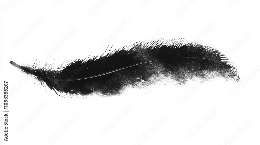 Stunning Black Feather Art Print Stunning Black Feather Art Print