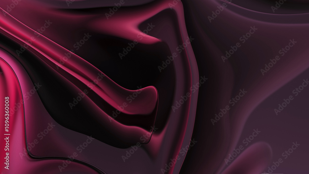 Obraz premium Dark purple gradient background. magenta wavy lines.