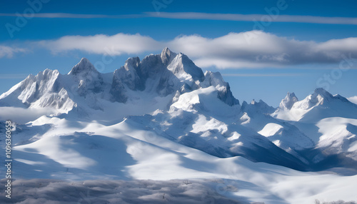 Majestic Frozen Mountain Peaks