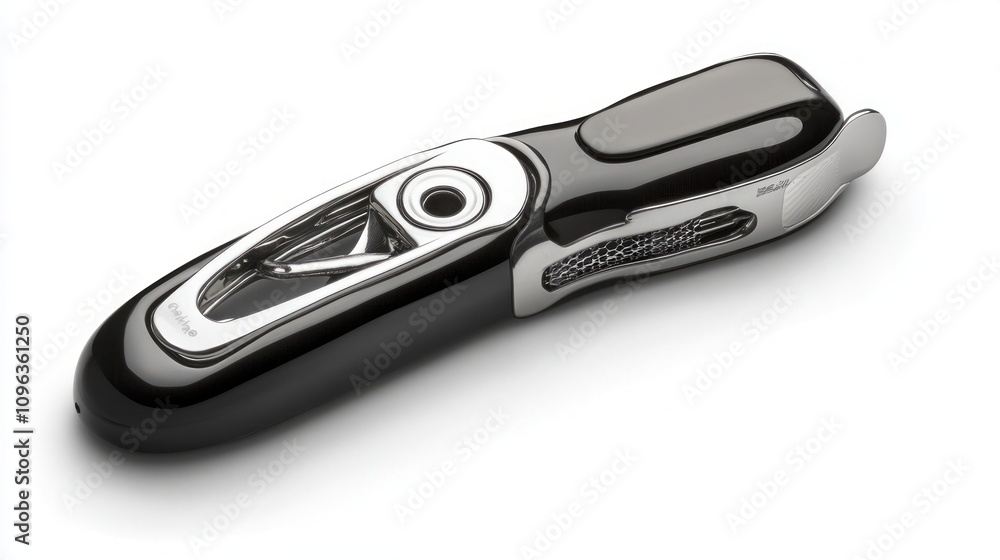 Fototapeta premium Sleek Black and Silver Modern Gadget Design