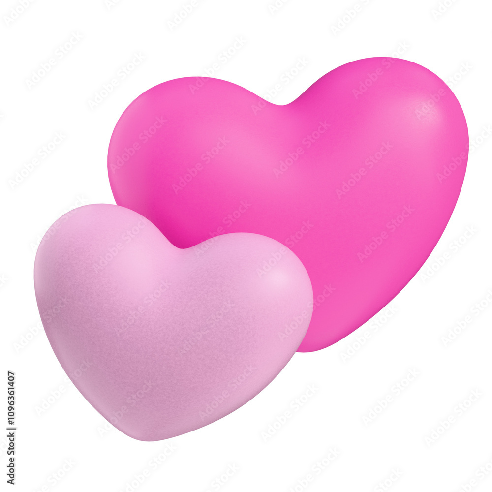 pink heart, 3d, cartoon style, isolated in transparent background pink heart, 3d, cartoon style, isolated in transparent background