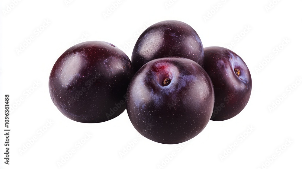 Close-up of Fresh, Ripe Plums Close-up of Fresh, Ripe Plums