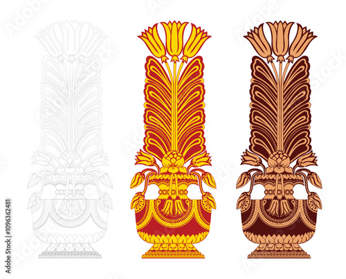 Sri Lankan Traditional Punkalasa illustration Art