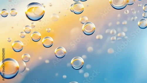 Wallpaper Mural Transparent bubbles floating in water creating abstract pattern Torontodigital.ca