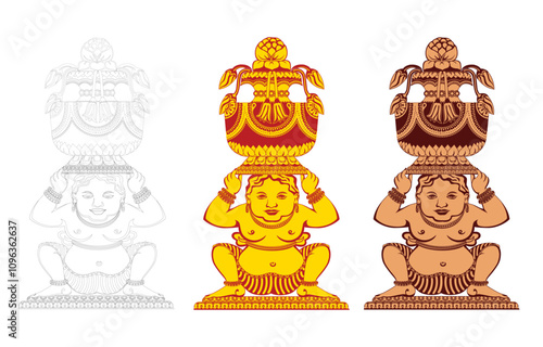 Sri Lankan Traditional Punkalasa illustration Art