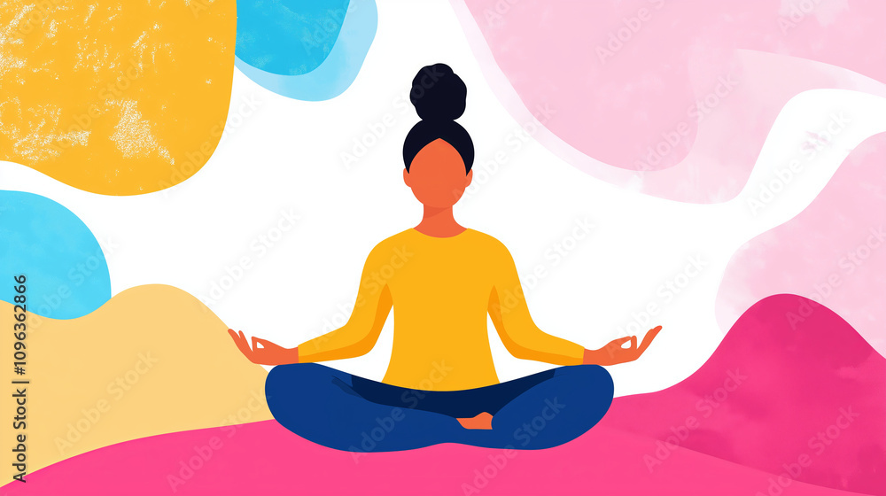 serene image of student meditating, symbolizing mental health and resilience serene image of student meditating, symbolizing mental health and resilience