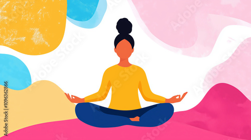 Wallpaper Mural serene image of student meditating, symbolizing mental health and resilience Torontodigital.ca