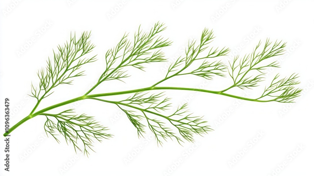 Fototapeta premium Fresh Dill Branch - Vibrant Green Herb