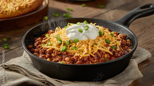 Savoring homemade chili a cozy meal for any occasion kitchen food casual dining close-up comforting and flavorful dish