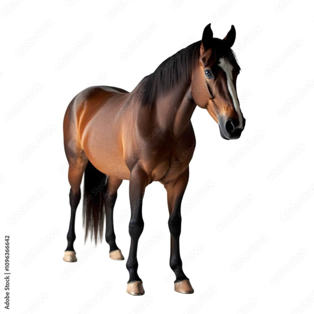 Obraz premium Dynamic Horse Portrait Stable Environment Animal Photography Rustic Setting Close-Up View Equine Beauty and Strength