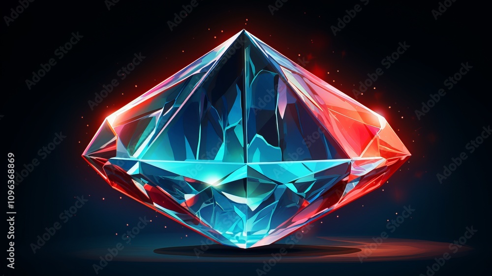Stunning Gemstone Design: A Vibrant Display of Facets and Colors Stunning Gemstone Design: A Vibrant Display of Facets and Colors