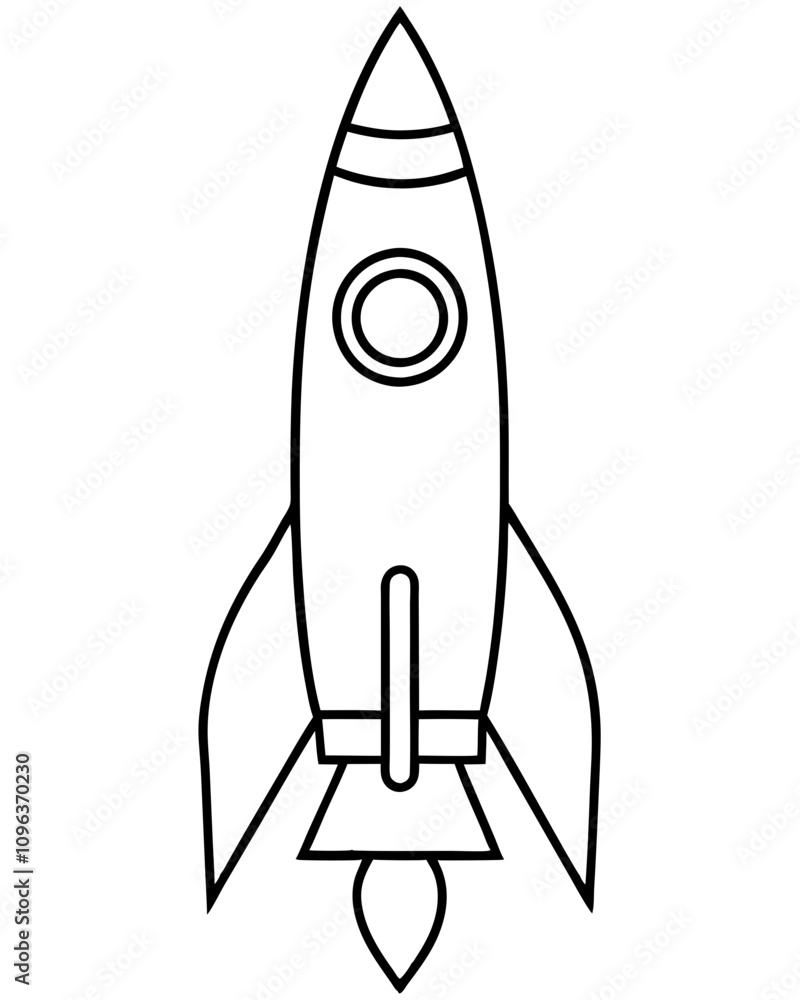 rocket line art vector illustration transparent background rocket line art vector illustration transparent background