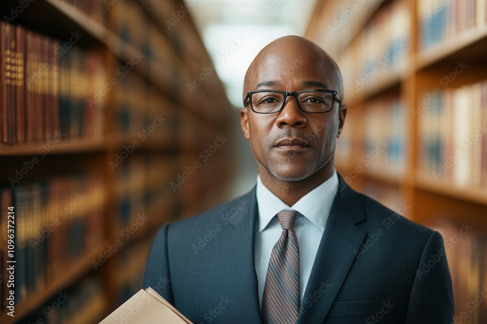 Professional Lawyer Holding Legal Document in Office Professional Lawyer Holding Legal Document in Office
