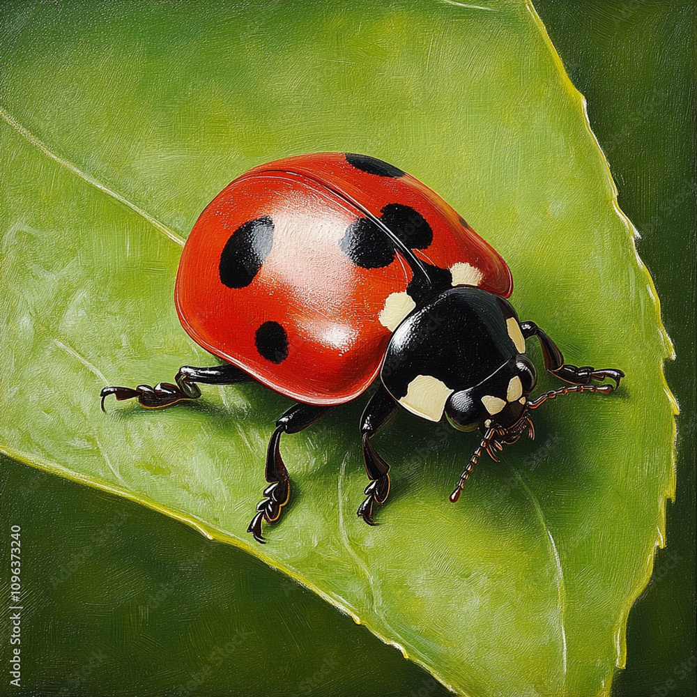 Naklejka premium Close-up of a ladybird (ladybug)